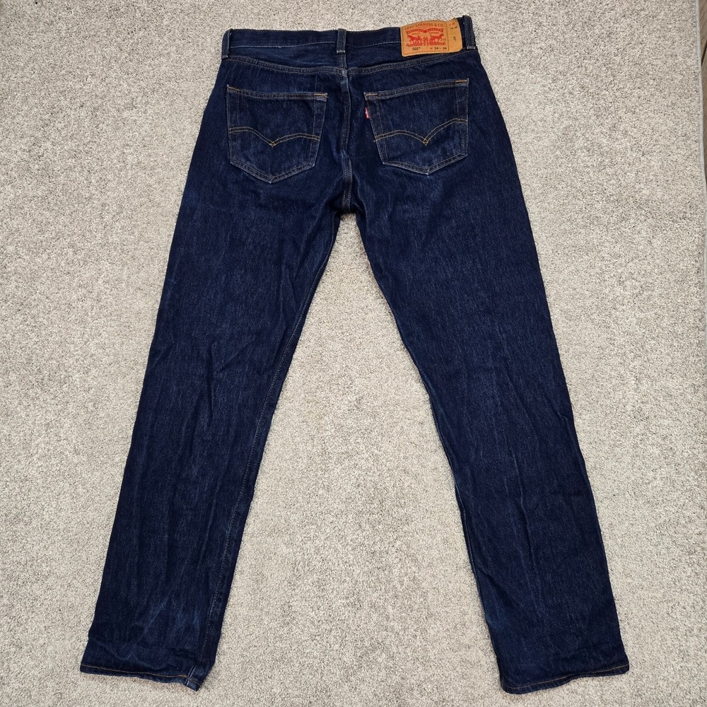 Levi's 501 Jeans Men's 34x34 (33x32) Blue Denim Button Fly 100% cotton
